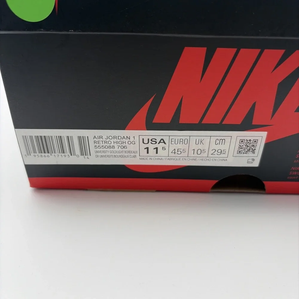 Jordan 1 Retro High OG Brotherhood 2022 Mens Sneakers 555088-706 Size 11.5